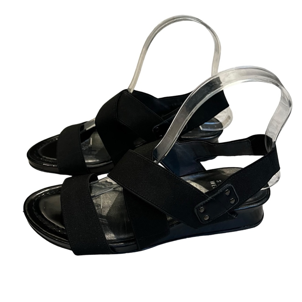 Stuart Weitzman Guybands Black Elastic Stretch St… - image 5